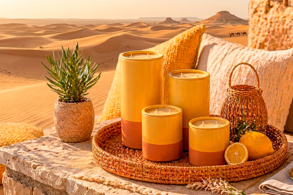 Bougies Natura Dune Marrakech<br />
Collection Serghini